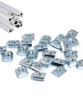 50 Pieces M3 Slide In T Nuts Tee Sliding Nut For 2020 Series Aluminum Extrusion Profiles With 6mm Slot Silver Finish
