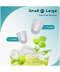 Portable Ice Maker Cranking Out Twenty Six Pounds Daily Produces Nine Bullet Cubes In Six Flat Minutes with small and large cube options.