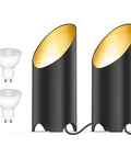 Two Pack Indoor Up Lights 6W 3000K Warm White Floor Can Lights With GU10 Bulb For A Cozy Vibe Indoor Floor Spotlight Black Finish