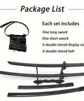 Black Polypropylene Training Katana Sword With Sheath Belt And Stand One Piece Blade For Safe Practice Like A Boss Realistic Feel