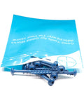 Built Tough 2 Inch Wood Screws With Washer Head Square Drive Coarse Thread Blue Coated Rust Resistant Finish 100 Pack For Indoor And Outdoor DIY Projects, shown with packaging.