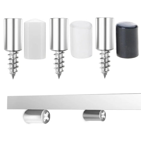 Built Tough Shelf Bracket Set With Rubber Sleeve Laminate Mounting Hardware screws and caps shown in detail