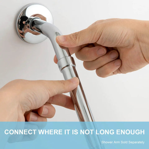 Heavy Duty Stainless Steel Shower Arm Extension Chrome 6 Inch Pipe Extender installation demo