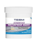 Crystal Clear Waterproof Sealant 500 G Quick Dry Multi Surface Crack Repair Paste Weather Resist Indoor Outdoor Rock Solid Leak Stopper Heavy Duty Fly Finish in a sturdy container with a brush.