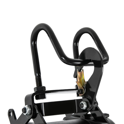 Close-up of the hook and latch mechanism of a Heavy Duty Electric Hoist With 1102 Lb Capacity And Wired Remote Control Lift.