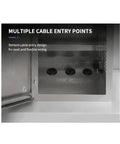 Built Tough 304 Stainless Outdoor Electrical Enclosure Box With Double-Layer Door Weatherproof Junction Box For Outdoor Use Industrial Grade Corrosion Resistant Wall Mount, bottom cable entry