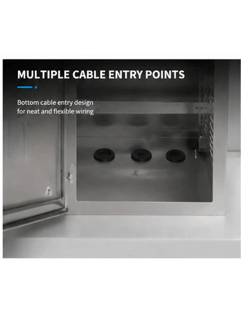 Built Tough 304 Stainless Outdoor Electrical Enclosure Box With Double-Layer Door Weatherproof Junction Box For Outdoor Use Industrial Grade Corrosion Resistant Wall Mount, bottom cable entry