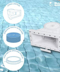 Wide Mouth Above Ground Pool Skimmer Kit Replacement For SP1091WM Dyna Skim 45 430 32192 with 14 inch opening