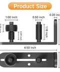 Adjustable Barn Door Roller Kit With Floor Guide For Ultra Smooth Glide Heavy Duty Aluminum Rollers dimensions diagram