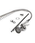 B 0133 LB Pre Rinse Spring Action With Riser Hose And Spray Valve For Busy Commercial Kitchens And Food Service Stations Durable OEM Replacement Part For Reliable Performance And Easy Installation, chrome hose and spray valve