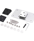 3 Hole Laydown License Plate Mount Bracket For Harley Davidson 1973 Up Bikes Chrome Angled Mount With Backing Plate Vibration Dampening Spacers And All Mounting Hardware Included