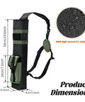 Lightweight Back Arrow Quiver With MOLLE System, Adjustable Arrows Holder, Velcro Patch Compatible, Army Green, 50x14x8 cm