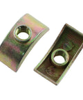 Heavy Duty Zinc Alloy Half Moon Wedge Nuts And Crescent Spacers For Furniture Joinery Rust Proof M6 Hardware close-up view