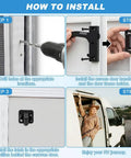 Installation steps for Heavy Duty Aluminum RV Screen Door Latch Replacement Kit With Right Handle For Camper Trailer Entry Door