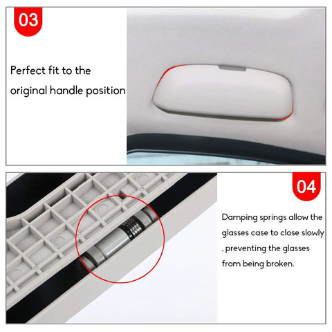 Custom Made Sunglasses Holder For BMW Driver Side Overhead Grab Handle Glasses Storage Box Fits 1 Series Through X7 F Chassis And G