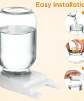 Beekeeping Water Feeder for Hives, durable metal beehive waterer lid shown in easy installation steps for hive hydration solution.
