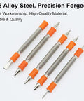 Do It All 5 Piece Nail Setter And Door Hinge Tool Set with dual head punches in S2 alloy steel with orange grips