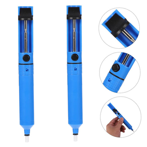 Desoldering Gun Solder Sucker Pen Set 2 Pack Vacuum Solder Removal Tool For PCBs One Handed Easy To Use No Fuss Desolder Pump