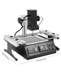 Front view of Infrared Rework Station With 1250W Hot Air Soldering Reflow System Temperature Sensor Eight Temperature Settings