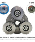 Steel Gear Clutch Kit for Electric Bikes 36T Planetary Gear 47.5x13.5mm With 88mm Clutch Set for Bafang Motors Front and Back