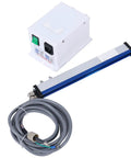 600mm Anti Static Ionizing Bar With Matching Power Supply, Static Elimination Rod, 0.8 Psi Air Connector And 1 Second Fast Discharge For Printing Film Electronics Production Line, with power cord
