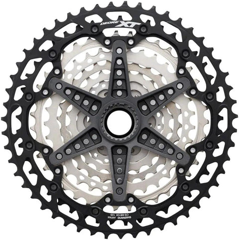 12 Speed Mountain Bike Cassette 10 To 45T Aluminum Alloy With Micro Spline Freehub And Lockring, close-up view
