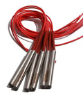 10 Pack Heavy Duty Heating Elements 12X120mm 350 To 580 Watts 110 Volt 316 Stainless Steel Heater Coils with red wiring