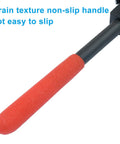 Close-up of non-slip grip on Heavy Duty Die Stock Wrench Built Tough For M12 To M14, Adjustable Die Holder Tool, black oxide finish.