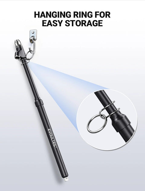EVOULTES heavy-duty tire pressure gauge, straight dual-head air gauge, 10–150 psi, includes valve caps