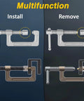 Infographic showing Upgraded 630 Stainless Steel Alignment Cam Guide Pin Removal And Installation Tool in use