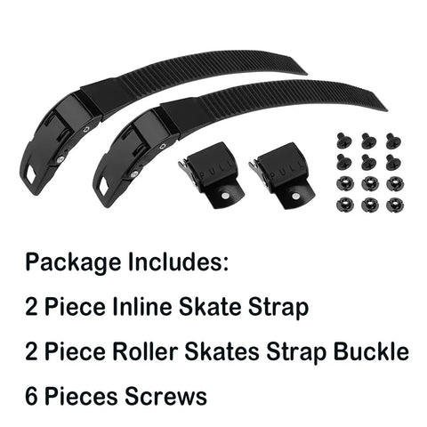 Inline Skate Replacement Straps With Screws And Nuts Included No Fuss Durable PVC Straps Kit including 2 straps and screws