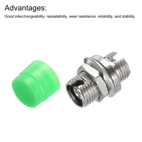 Fiber Optic FC To FC APC Round Flange Single Mode Simplex Adapter Pro Grade Pack Of 10 For High Quality Network Cabling