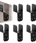 Joist Anchor Connector For 2x4 Posts Black Post Caps Tie Bracket Pergola Brackets Header Hanger Post To Beam Connectors Built Tough Heavy Duty Carbon Steel Construction Easy Install With Pre Drilled Holes 6 Pack