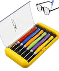 Mini Screwdriver Set Of 6 With CR V Bits For Eyeglasses Sunglasses Electronics Watches And Small Gadgets Pro Repair Tool Kit With Non Slip Handle Yellow