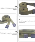 3 Pack Cargo Lashing Straps Set For Camping And Travel Easy To Use Quick Fix Buckle Cam Buckle Tie Down Straps, olive green
