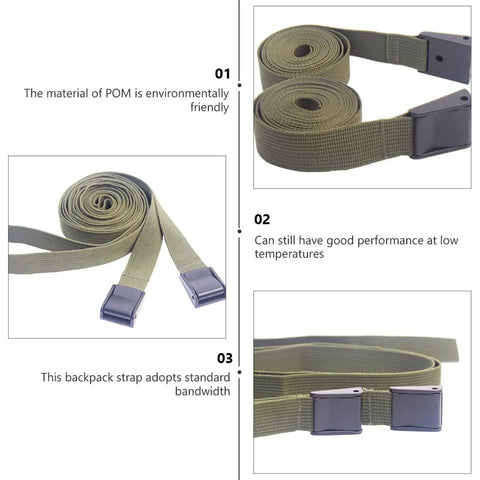 3 Pack Cargo Lashing Straps Set For Camping And Travel Easy To Use Quick Fix Buckle Cam Buckle Tie Down Straps, olive green
