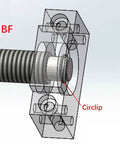 Ballscrew End Supports BK15 BF15 For SFU RM 2005 2010 20mm CNC Ball Screw Machines Low Noise Dustproof Ring Smooth Operation Easy Install With Lock Nut And Circlip Durable Carbon Steel Build BF circlip detail