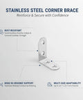 Heavy Duty Stainless Steel 90 Degree Corner Brace L Bracket Built To Last For Furniture Repair And Shelf Reinforcement