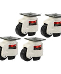 Heavy Duty Leveling Casters With Swivel Wheels 4 Pack For Workbench Mobility 500Kg Load Capacity Industrial Equipment Stands And Machinery Easy Glide On Any Surface, four casters