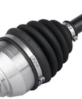 Close-up of a Ford Focus Front Right CV Axle Assembly 2000 To 2011 Passenger Side Drive Shaft Replacement showing metal and rubber parts