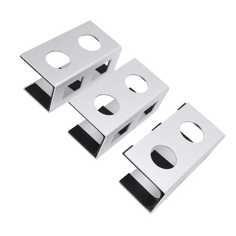 Slick Silver Under Desk Laptop Mount With Solid Aluminum Shelf And Anti Scratch Silicone Pads, metal brackets for secure installation.