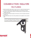 Six Inch Steel Combination Square With Square Head For Pro Grade Right Angles And Depth Gauge, Hardened Forged Steel Blade