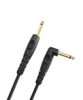 Premium Shielded Guitar Cable One Quarter Inch Male To One Quarter Inch Male Ten Feet Custom Series Right Angle And Straight Ends