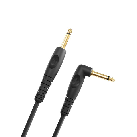 Premium Shielded Guitar Cable One Quarter Inch Male To One Quarter Inch Male Ten Feet Custom Series Right Angle And Straight Ends