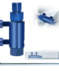 Pipe Extractor Tool Set For Removing Broken Pipes And Nipples Fits Half Inch To One Inch Pipe Capacity Includes Bolt Remover And Bathtub Fittings Great DIY Gift For Men In Blue.