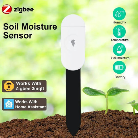Intelligent Soil Moisture Sensor 3 Pack With Capacitive Probes, Zigbee Hub Required, Moisture And Temperature Meter For Gardening