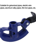 Heavy Duty Fan Shaped Pipe Bender For Pvc And Galvanized Steel Manual Tube Bending Tool With Thickened Nodular Cast Iron Construction shown for various pipe types.