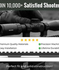 Picatinny Scope Rail Mount For Savage Mark II 93 And 93R17 5.8 Inch Aluminum Base Matte Black Anodized Finish Includes Eight Forty Screws And Torx Key Included, featured with a rifle scope and premium quality characteristics description.