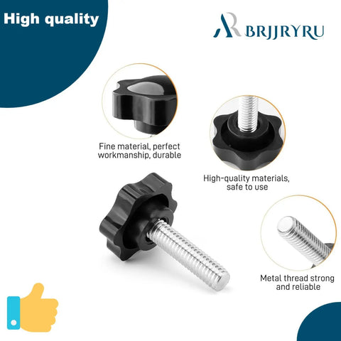 4 Pack Wing Nut Knob 3/8-16 By 1-1/4 Inch Replacement Part 481625-01 For Grass Catcher Mowers Fits Various Models