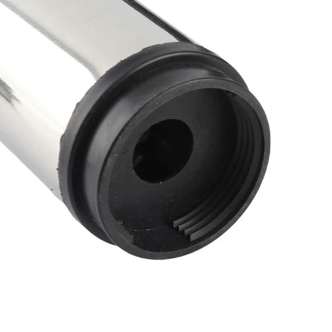 Close-up of the inlet of Jiawu 24V DC Submersible Pump For Fuel Transfer 30 Liters Per Minute Stainless Steel Build.